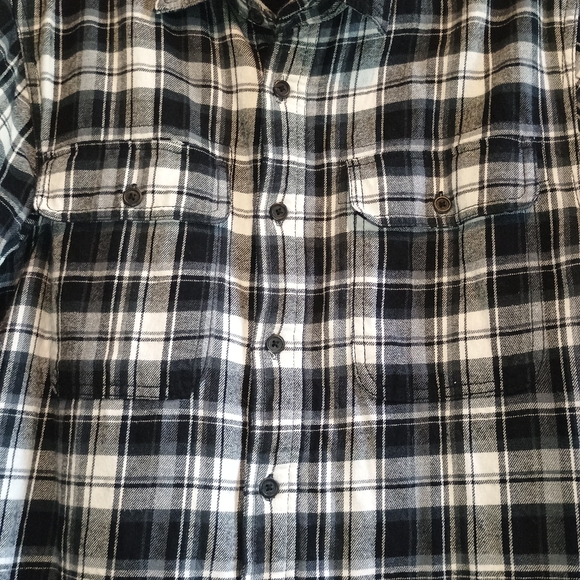 Boston Trader Men’s‎ Sherpa Lined Plaid Flannel Shirt Jacket Medium Black White - Picture 8 of 15